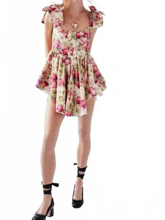 NEW SELKIE strawberry cream dress in pink - Picture 4 of 5